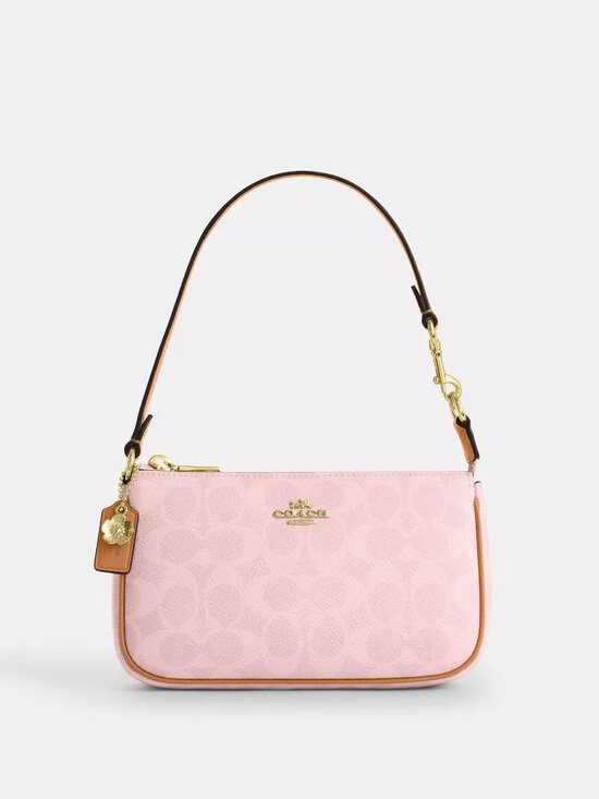 Coach Handbags - Coach Nolita 19 In Signature Canvas With Charms Powder Pink